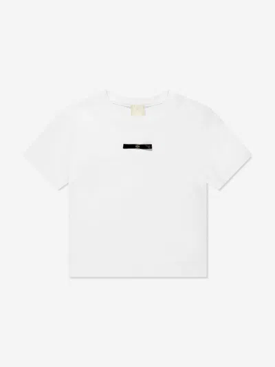 Givenchy Babies' Girls 4g Satin Bow T-shirt In White