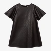 GIVENCHY GIRLS BLACK FAUX LEATHER DRESS