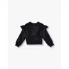 Givenchy Black Sweatshirt For Girl With Logo In Black