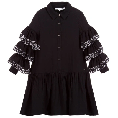 Givenchy Kids' Girls Black Ruffle Dress