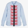 GIVENCHY GIRLS BLUE & RED LACE SHIRT