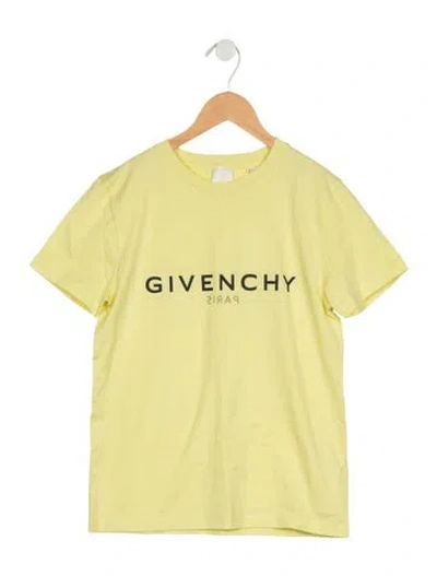 Pre-owned Givenchy Kids' Girls Branded Pattern Printed Shirt In Yellow