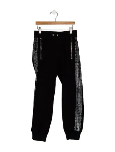 Pre-owned Givenchy Kids' Girls Branded Pattern Printed Sweatpants In Black