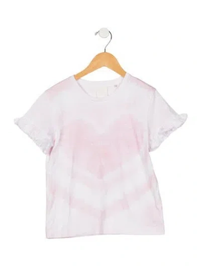 Pre-owned Givenchy Kids' Girls Branded Pattern Printed Top In Pink