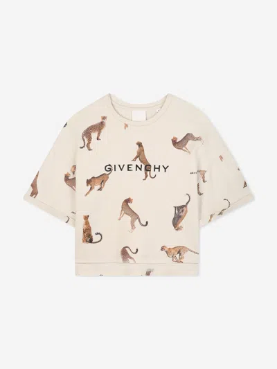 Givenchy Babies'  Girls Cheetah Print T-shirt In White