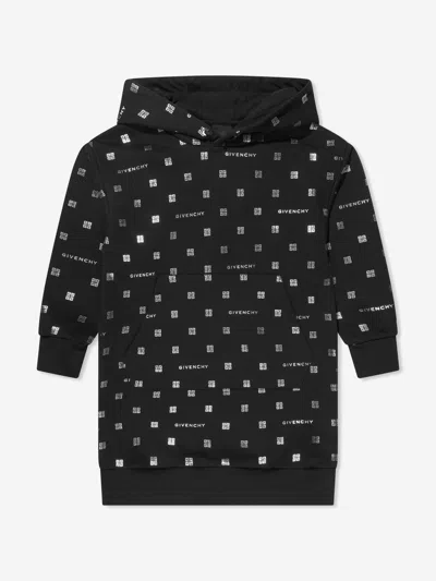 Givenchy Kids' Girls Hooded 4g Logo Dress In Black