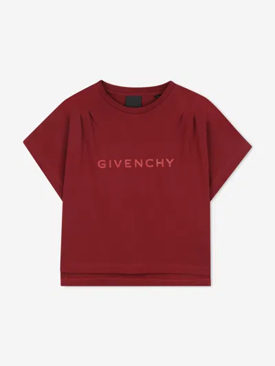 Givenchy Babies'  Girls Logo Print T-shirt In Red