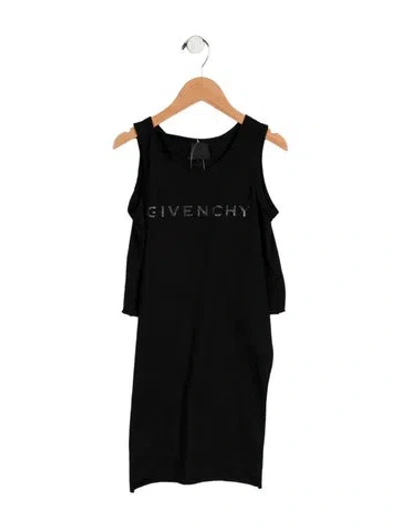 Pre-owned Givenchy Kids' Girls' Logo Print Tank Top In Black