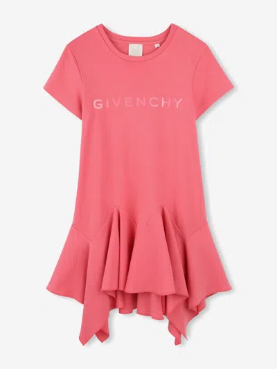 Givenchy Babies' Girls Logo Ruffle Dress In Pink