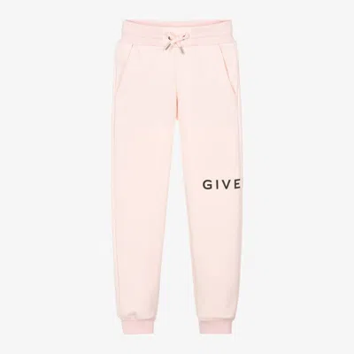 Givenchy Babies' Girls Pink 4g Logo Cotton Joggers