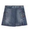 Givenchy 4g Denim Skirt In Blue