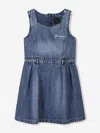 Givenchy Girls Sleeveless Denim Dress In Blue