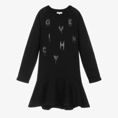 Givenchy Girls Teen Black Burst Logo Dress