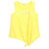 GIVENCHY GIRLS TEEN YELLOW LOGO VEST TOP