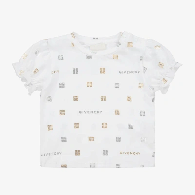 Givenchy Babies' Girls White Cotton 4g T-shirt