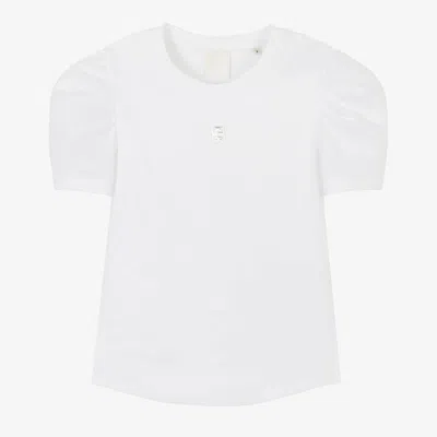 Givenchy Babies' Girls White Cotton 4g T-shirt