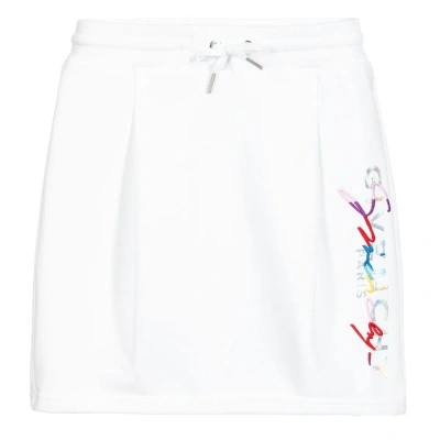 Givenchy Kids' Girls White Cotton Logo Skirt