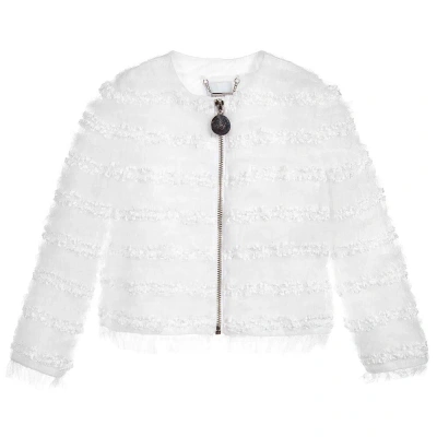 Givenchy Kids' Girls White Tulle Jacket