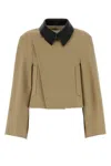 Givenchy A-line Cocoon Sleeve Jacket In Brown