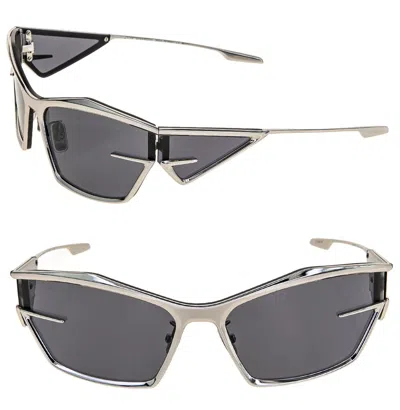 Pre-owned Givenchy Giv Cut 40066 Ruthenium Black Metal Runway Unisex Gv40066u Sunglasses In Gray