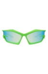 Givenchy Giv Cut 69mm Oversize Geometric Sunglasses In Green