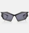 Givenchy Giv Cut Crystal-embellished Shield Sunglasses In Black