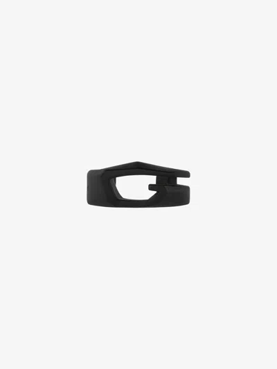 Givenchy Giv Cut Earcuff In Metal And Enamel In Black
