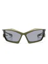 Givenchy Giv Cut Sonnenbrille Mit Shield-gestell In Green
