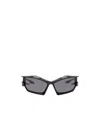 Givenchy Graphic G-shaped Black Acetate Sunglasses In Gray