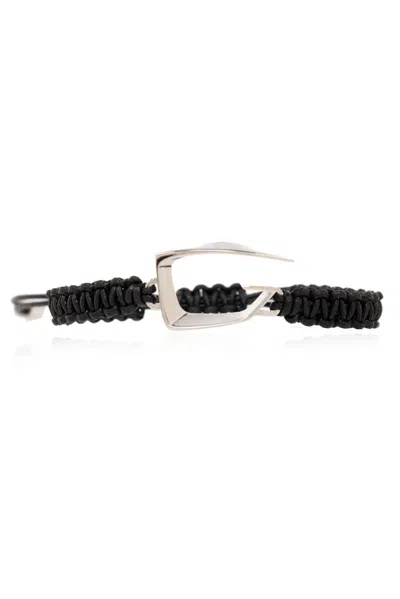Givenchy Giv Cut Woven Bracelet In Black