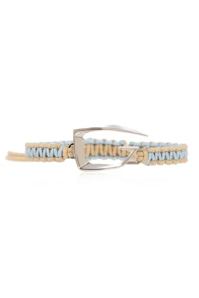Givenchy Giv Cut Woven Bracelet In Blue