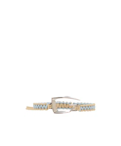 Givenchy Giv Cut Woven Bracelet In Yellow