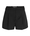 Givenchy Wool Pleated Tailored Shorts In Black