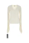 Givenchy Silk V-necked Blouse In Neutral