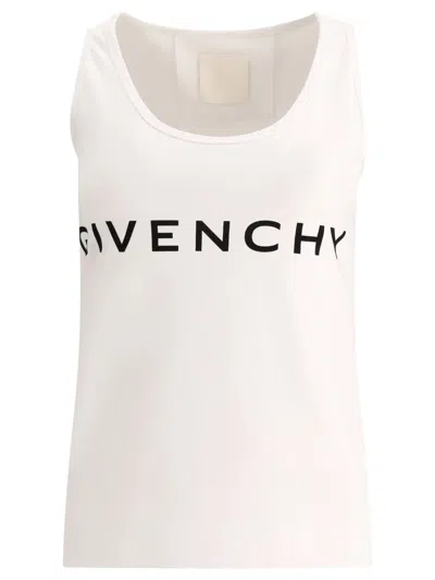 Givenchy Logo Cotton Tank Top In White