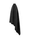 Givenchy Asymmetric Draped Wool Cocktail Dress In Black