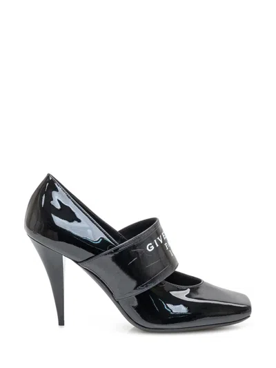 GIVENCHY GIVENCHY GIVENCHY BLACK PATENT LEATHER PUMPS WITH LOGO