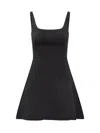 Givenchy Fluted Mini Dress In Black