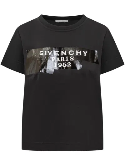 Givenchy Black T-shirt With Logo Paris 1952