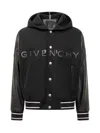 GIVENCHY GIVENCHY GIVENCHY BOMBER JACKET IN WOOL AND LEATHER