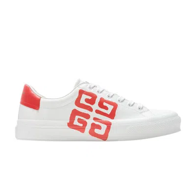 Pre-owned Givenchy City Sport '4g Tag Effect - White Red' | Men's Size 46