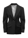 Givenchy Tailored Wool Blazer Notched Lapels In Black