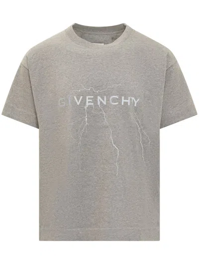 Givenchy Cotton Reflective T-shirt In Grey