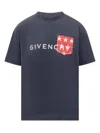 Givenchy Man Deep Blue T Shirt And Polo Bm71 J8 In Blue