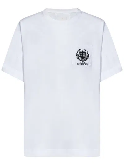 Givenchy T-shirt  Crest  In Bianco