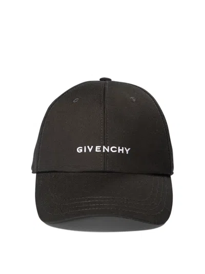 Givenchy "" Embroidered Baseball Cap In Black