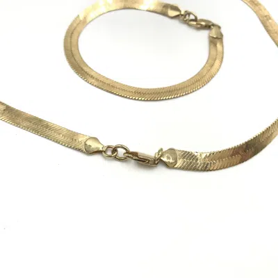 Pre-owned Givenchy Gold-plated Herringbone Chain Women's Bracelet ()