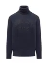 Givenchy Ribbed Turtleneck Jumper Cuffs Hem In Blue