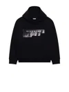 Givenchy Hooded Sweatshirt In Brushed Fabric With  Tape In Black