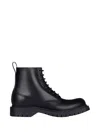 Givenchy Lace-up Leather Boots In Black